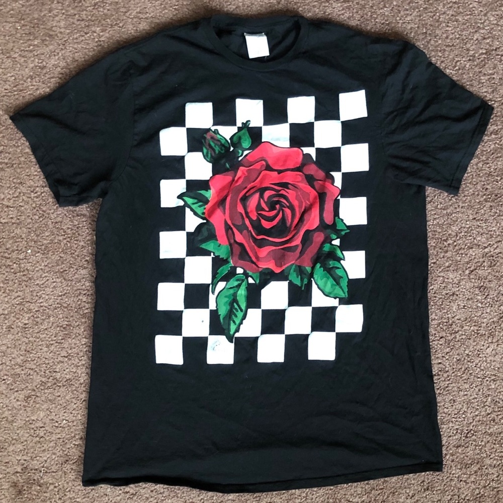 Checkered Rose T-shirt